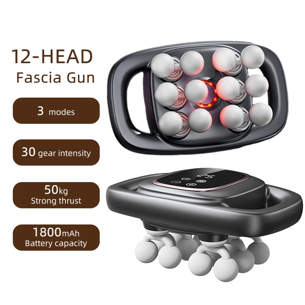 12-Head Fascia Massage Gun
