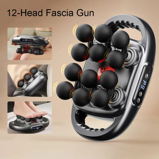 12-Head Fascia Massage Gun